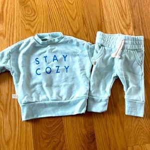 Childhoods Clothing sweatsuit, pre-owned, size 0-3 months, light blue